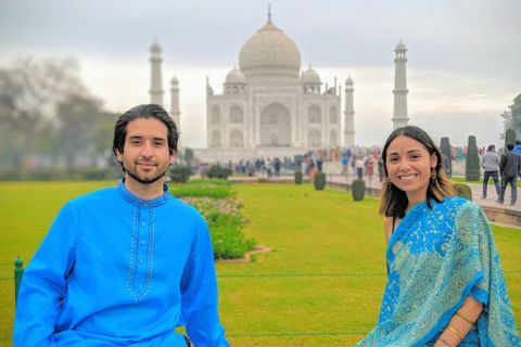 Van Delhi: privétour Taj Mahal en Agra Fort per auto