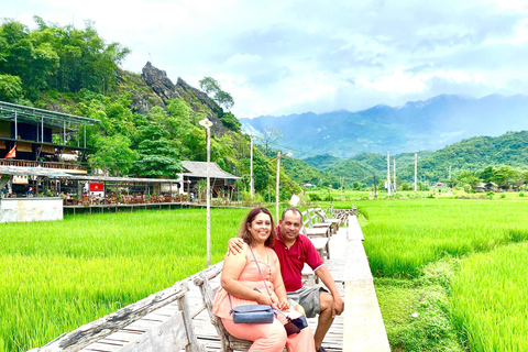 Hanoi/Ninh Binh: Mai Chau & Pu Luong 2-Day Trek & Local Life Option 3: Eco-Resort with Balcony Mountain view Room