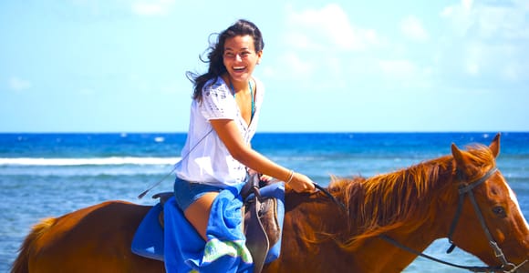 From Falmouth: Horseback Ride and Swim Beach Trip