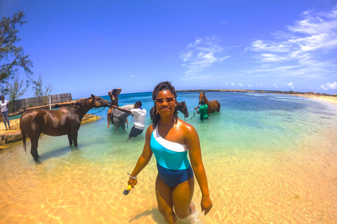 从法尔茅斯出发：骑马和游泳海滩之旅从法尔茅斯邮轮港