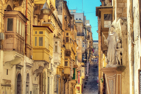 Valletta: Passeio a pé guiado com visita opcional à catedralTour com guia que fala inglês (incluindo visita à catedral)