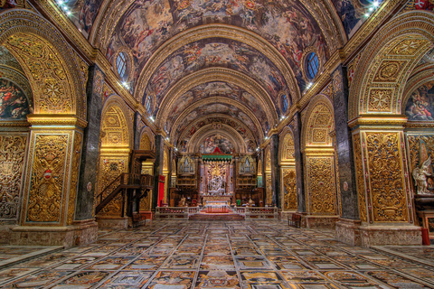 Valletta: Passeio a pé guiado com visita opcional à catedralTour com guia que fala inglês (incluindo visita à catedral)