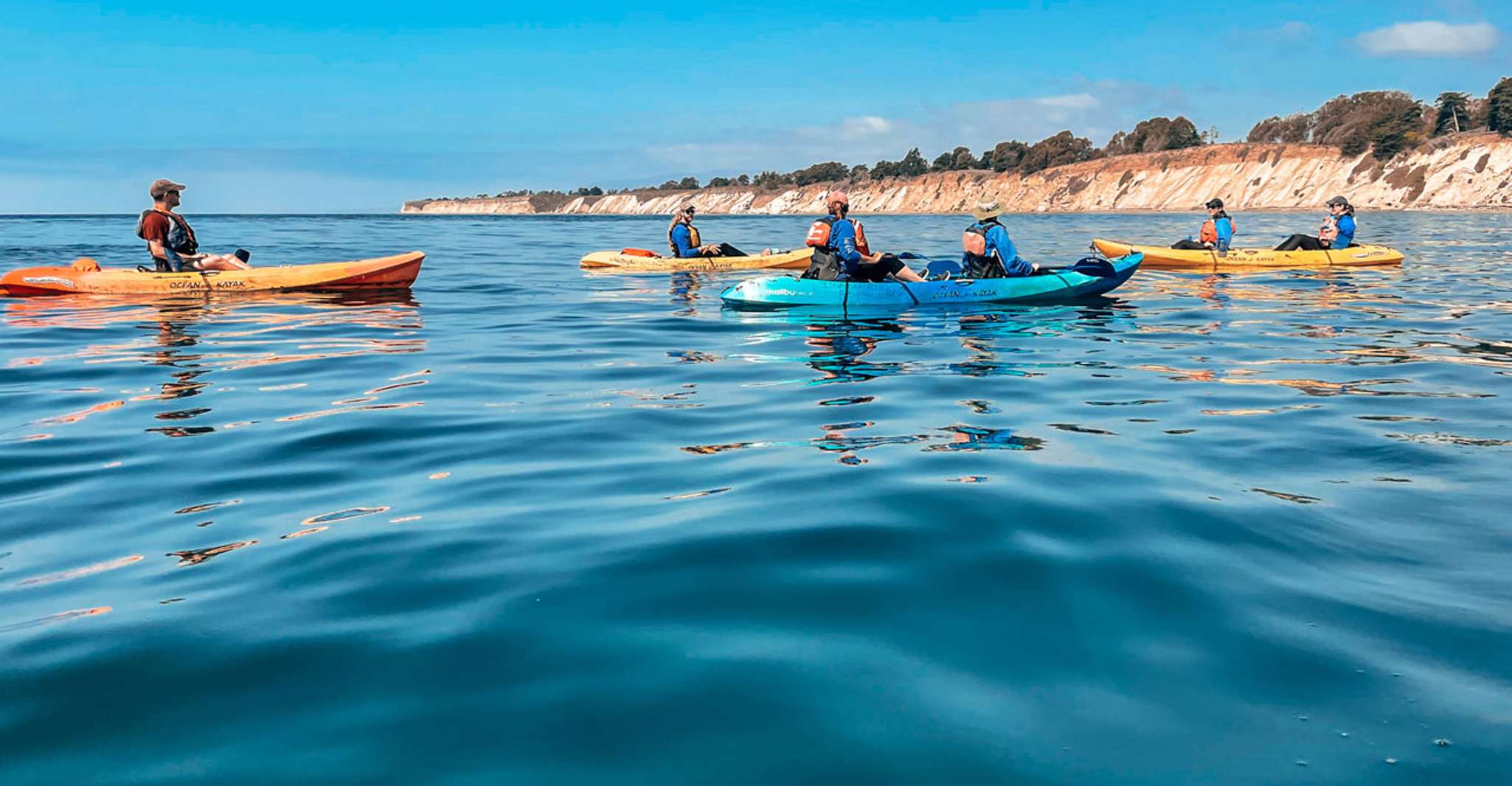 Santa Barbara, visite de kayak sur la plage de Haskell - Hizvo