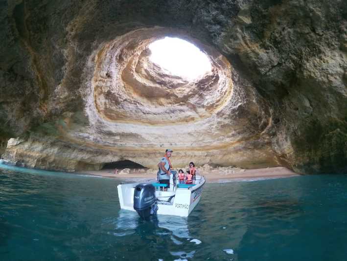 Van Carvoeiro: Benagil-grotten en boottocht Praia da Marinha