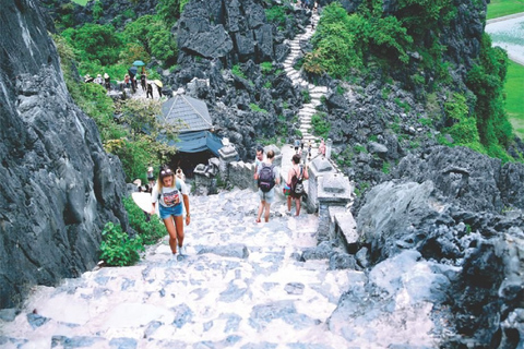 De Hanoi: excursion d'une journée à la pagode Bai Dinh, à Trang An et à la grotte de Mua