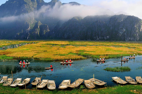 De Hanoi: excursion d'une journée à la pagode Bai Dinh, à Trang An et à la grotte de Mua