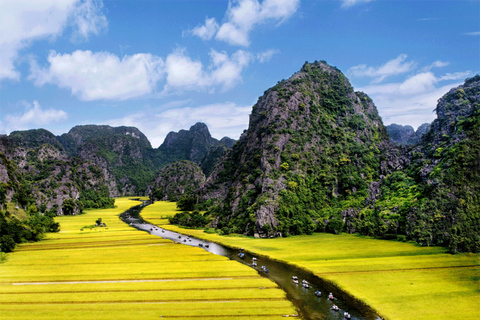 De Hanoi: excursion d'une journée à la pagode Bai Dinh, à Trang An et à la grotte de Mua