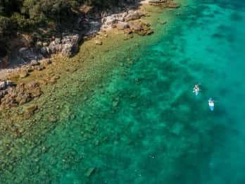 Isole di Rovigno: Tour guidato di 4 ore in kayak con bevande