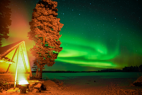 Rovaniemi : Barbecue lapon dans le ciel nocturne