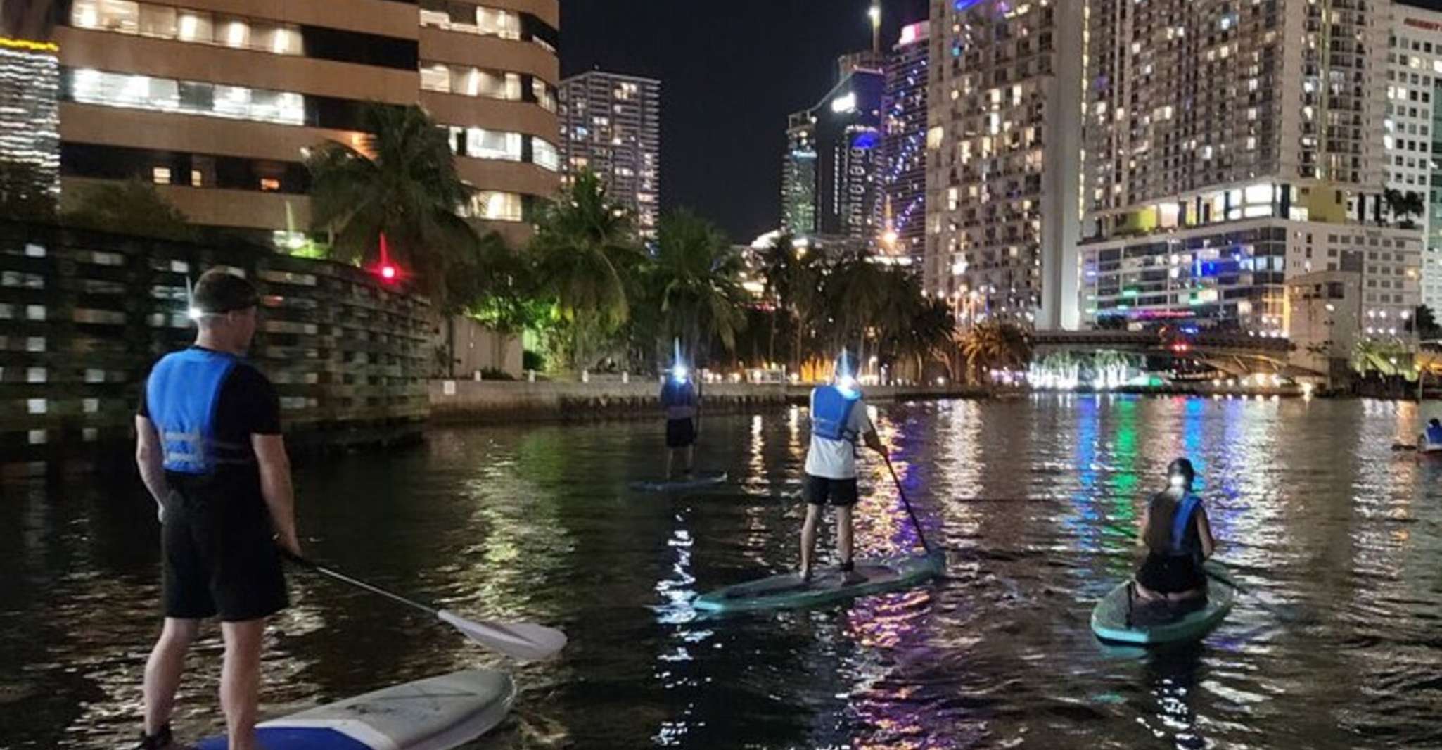 Miami: City Lights SUP or Kayak Night Tour photo 6