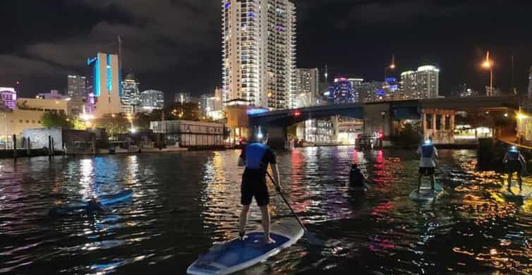 Miami: City Lights SUP or Kayak Night Tour photo 3
