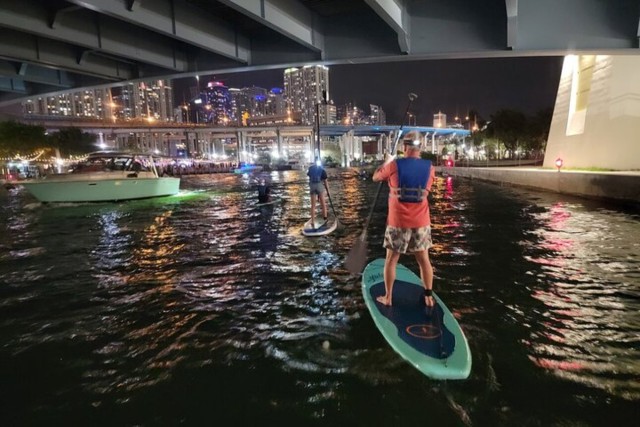 Visit Miami City Night Lights Paddleboard or Kayak Adventure Trip in Miami