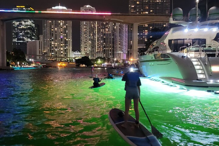 Miami: Tour serale in SUP o Kayak con le luci della città