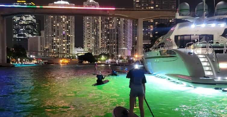 Miami: City Lights SUP or Kayak Night Tour photo 5