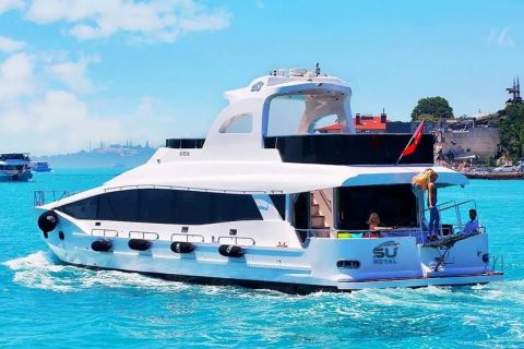 Istanbul Bosphorus Sunset Cruise with Wine on a Luxury Yacht