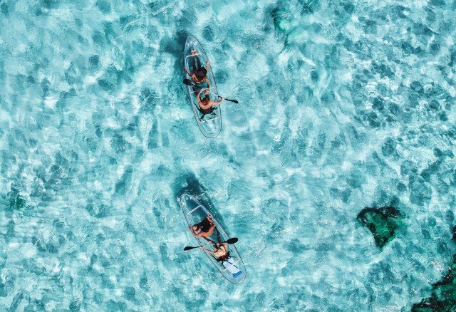 Visit Binibeca Guided Transparent Kayaking Tour in Menorca