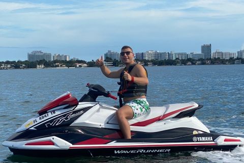 Miami: alquiler de motos acuáticas en Biscayne Bay con paseo en pontón
