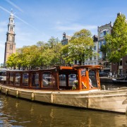 Amsterdam: Klassisk kanalcruise med valgfri ost og vin