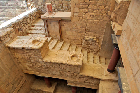 De Heraklion: Caverna de Zeus e Palácio de Knossos - excursão particularPasseio em veículo de 3 lugares