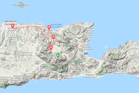 Van Elounda: Grot van Zeus en Knossos Palace PrivétripPrivétrip per limousine voor 3 gasten