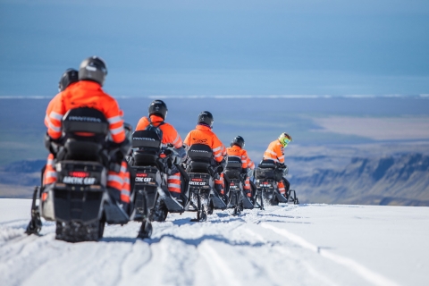 De Reykjavik: excursion d'une journée sur la côte sud et en motoneige