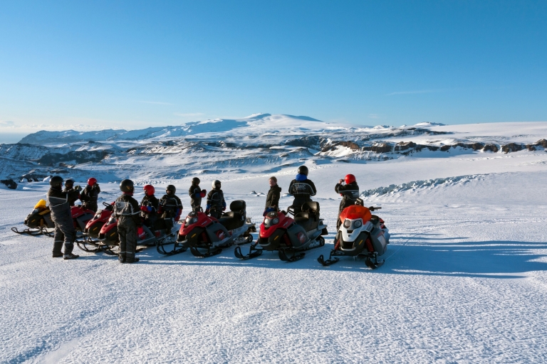 Desde Reikiavik: excursión de un día a la costa sur y motos de nieve