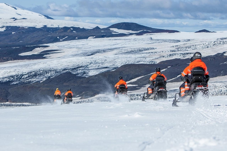 De Reykjavik: excursion d'une journée sur la côte sud et en motoneige