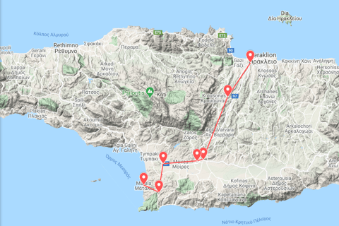 Desde Chania: tour privado en limusina a una bodega y la playa de MatalaLimusina 3 plazas Premium