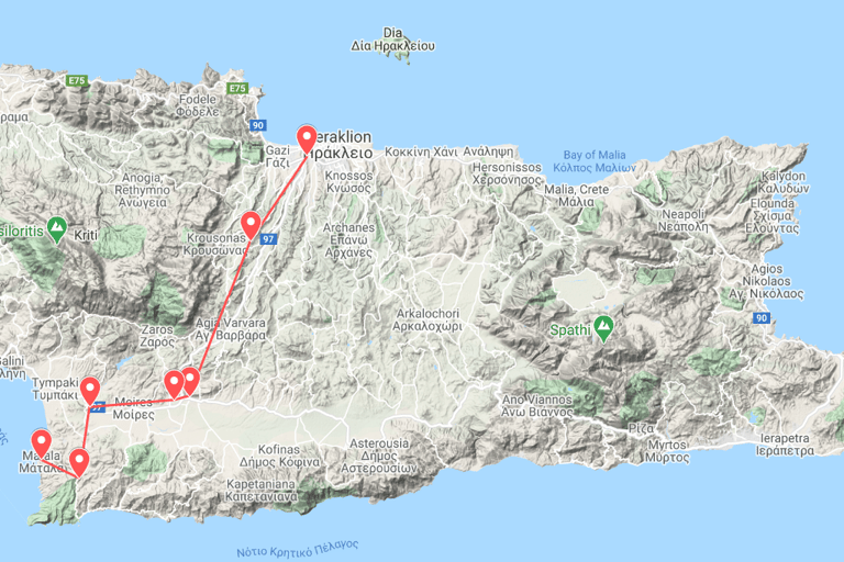 Desde Chania: tour privado en limusina a una bodega y la playa de MatalaLimusina 3 plazas Premium