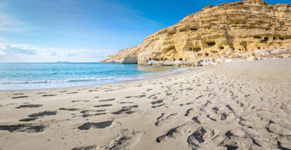Von Heraklion aus: Tagestour zum Matala Hippie-Strand und den Höhlen