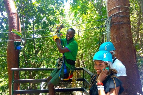 Montego Bay: Zip-Line Rainforest Tour with Pool & Gardens