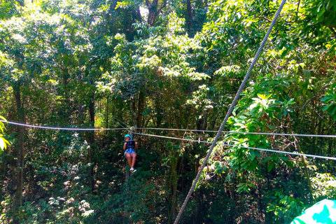 Montego Bay: Zip-Line Rainforest Tour with Pool & Gardens