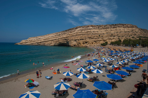 Vanuit Heraklion-gebied: busreis naar Zuid-Kreta en Matala BeachZuid Kreta Matala direct