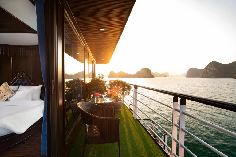 Van Hanoi: 2-daagse Lan Ha-baai met luxe cruisebalkon