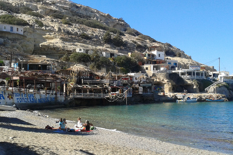 Vanuit Heraklion-gebied: busreis naar Zuid-Kreta en Matala BeachZuid Kreta Matala direct