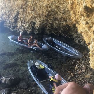 2H. Guided tour in transparent Kayak or Sup & Optional Yoga