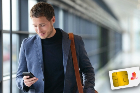Flughafen Dubai: 5G/4G Touristen-SIM-Karte für Daten und Anrufe in den VAE4 GB + 30 Minuten