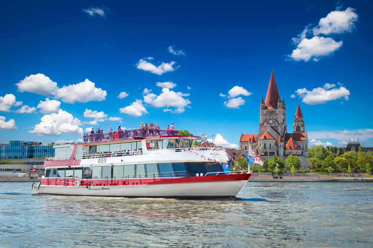 Vienna: Danube River Cruise w/ optional Viennese Specialties - 1.5-Hour Danube River Cruise — No Food