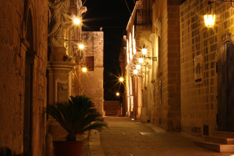 Paseo nocturno por el paseo marítimo de La Valeta con Rabat y MdinaDesde La Valeta: paseo nocturno por el paseo marítimo con Rabat y Mdina