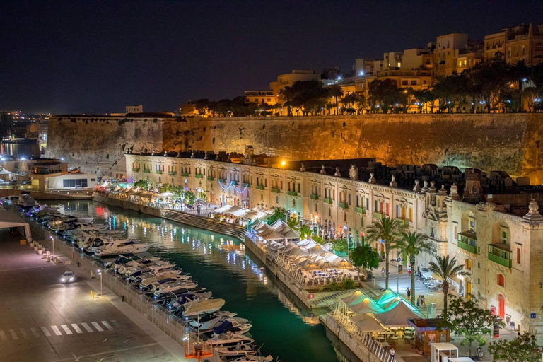 Valletta Waterfront Trip nocą z Rabatem i MdinaZ Valletty: Nocna wycieczka na nabrzeże z Rabatem i Mdiną