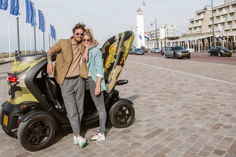 Lisse: Drive-it-Yourself elektrische audiotour door duinen en strandLisse: Twizy elektrische autoverhuur met GPS en audiotour