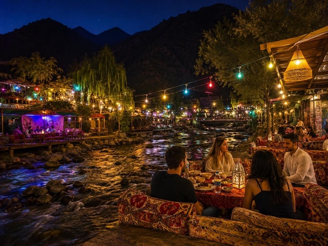 Marrakech to Ourika Valley, Atlas Sunset Views, River Dinner