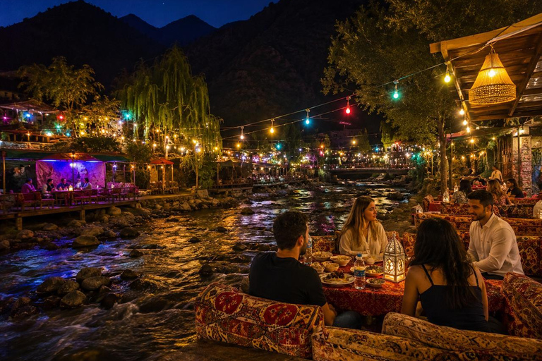 Marrakech to Ourika Valley, Atlas Sunset Views, River Dinner