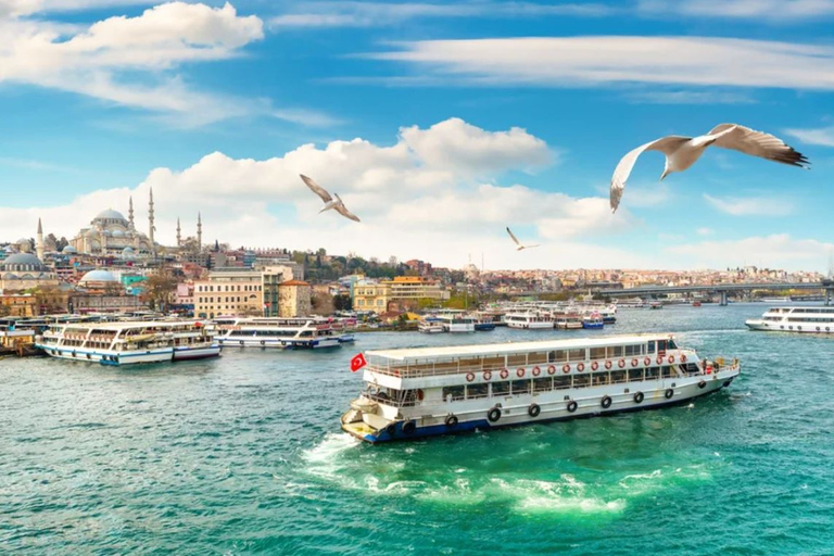 Istanbul : visite de la vieille ville, croisière sur le Bosphore, téléphérique et déjeunerIstanbul : croisière dans la vieille ville et sur le Bosphore, corne d'or et déjeuner