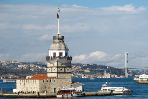 Istanbul: Bosporus-cruise, bustour en kabelbaanrit