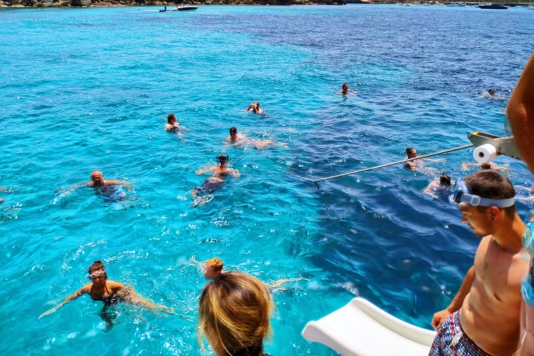 Ibiza: Bootsfahrt nach Formentera mit offener Bar und Mittagessen vom BuffetAusflug ab Figueretas