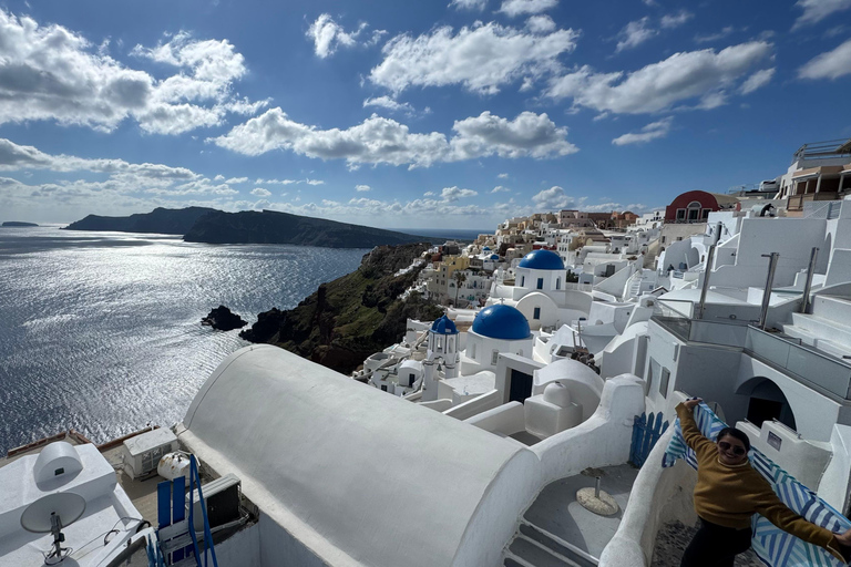 Santorini: Red Sands to Peaks Drive with Pickup included