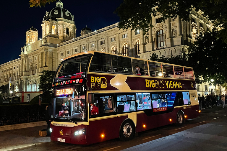 Viena: Big Bus City Highlights Night Tour com guia ao vivo