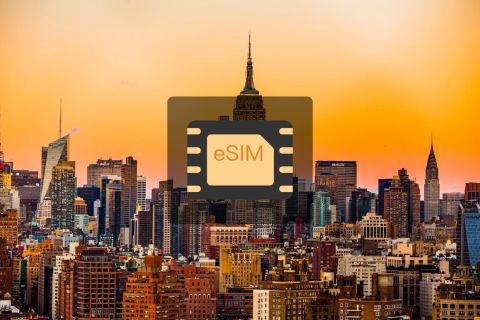 New York : Forfait de données en itinérance eSIM aux États-Unis