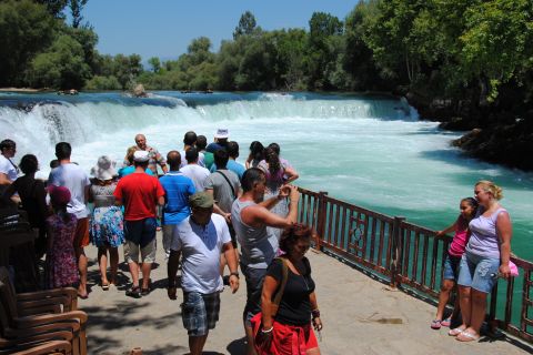 From Antalya: Manavgat River Cruise with Waterfalls & Market